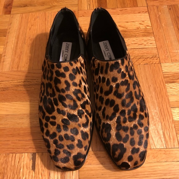 Jimmy Choo Glint Leopard Calf Hair Ankle Booties